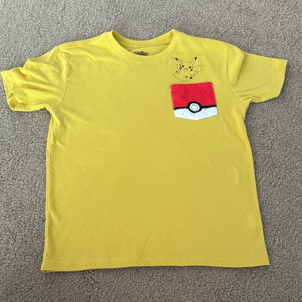 NWOT Yellow Pikachu Kids T-Shirt, Sz M